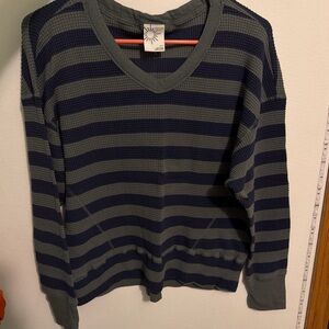 Aerie Striped Long Sleeve Top Like New